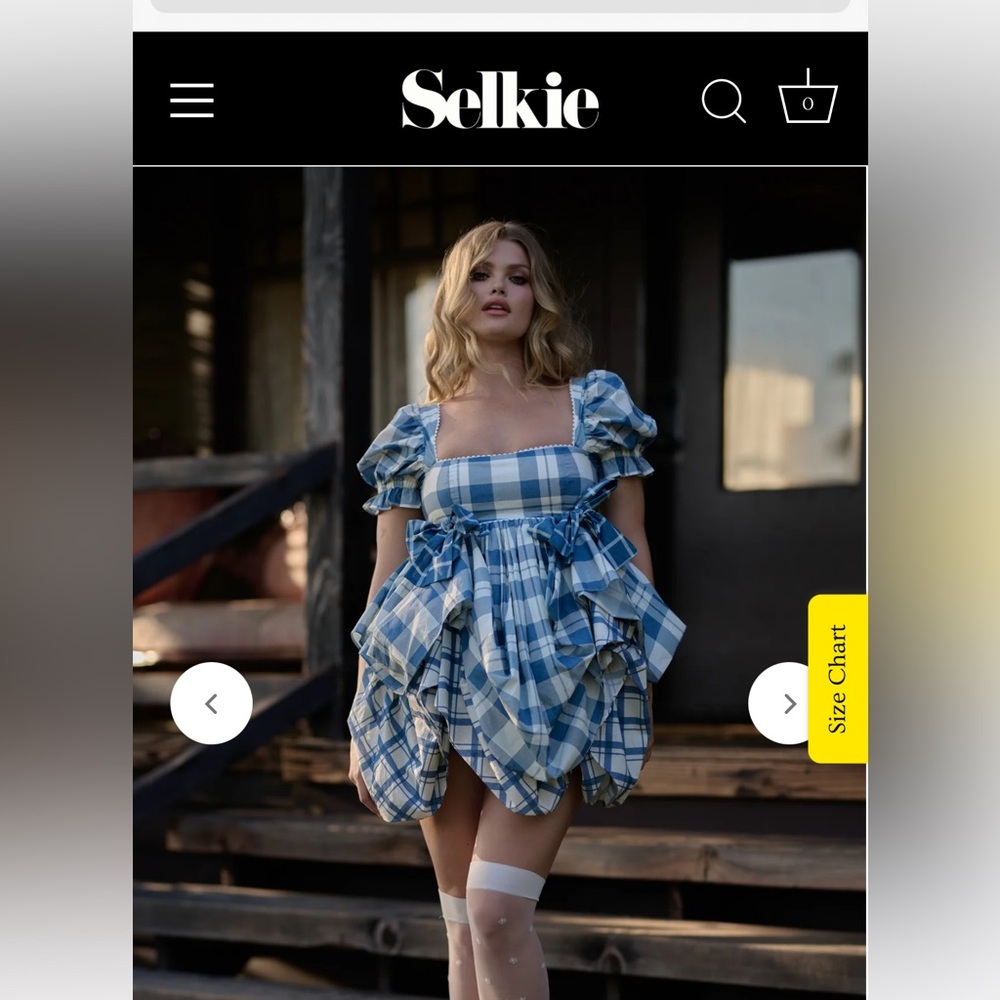 Selkie Tea Towel mini dress worn once for 2 hours. Size xxs perfect condition